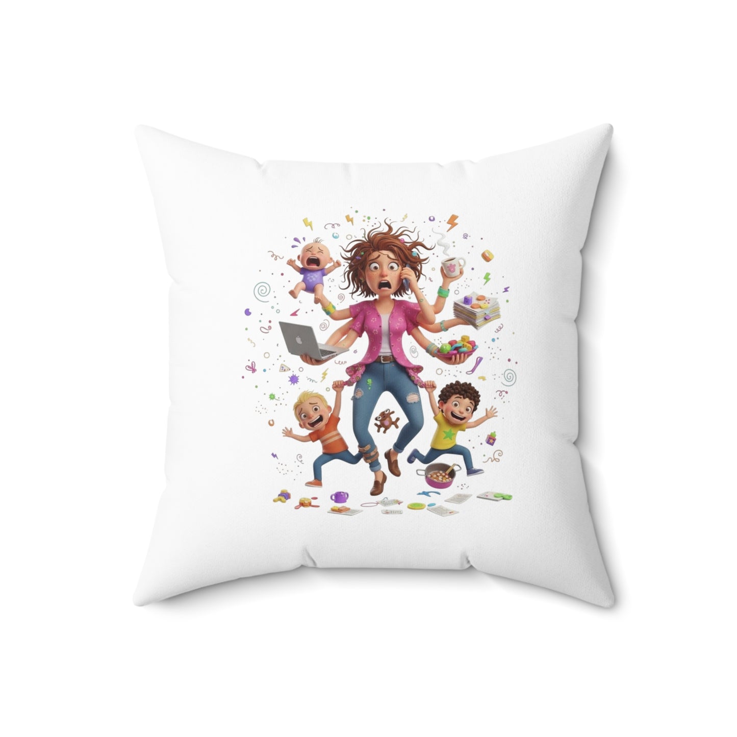 Cojín decorativo "Mamá ocupada y caótica" — Funny Mom Life