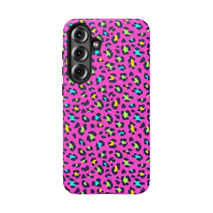 Samsung Handyhülle – Robuste Schutzhülle in leuchtendem Pink mit Leopardenmuster