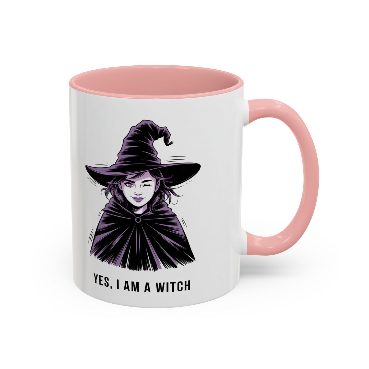 Witch Coffee Mug - "Yes, I Am a Witch" Accent Mug (11/15 oz)