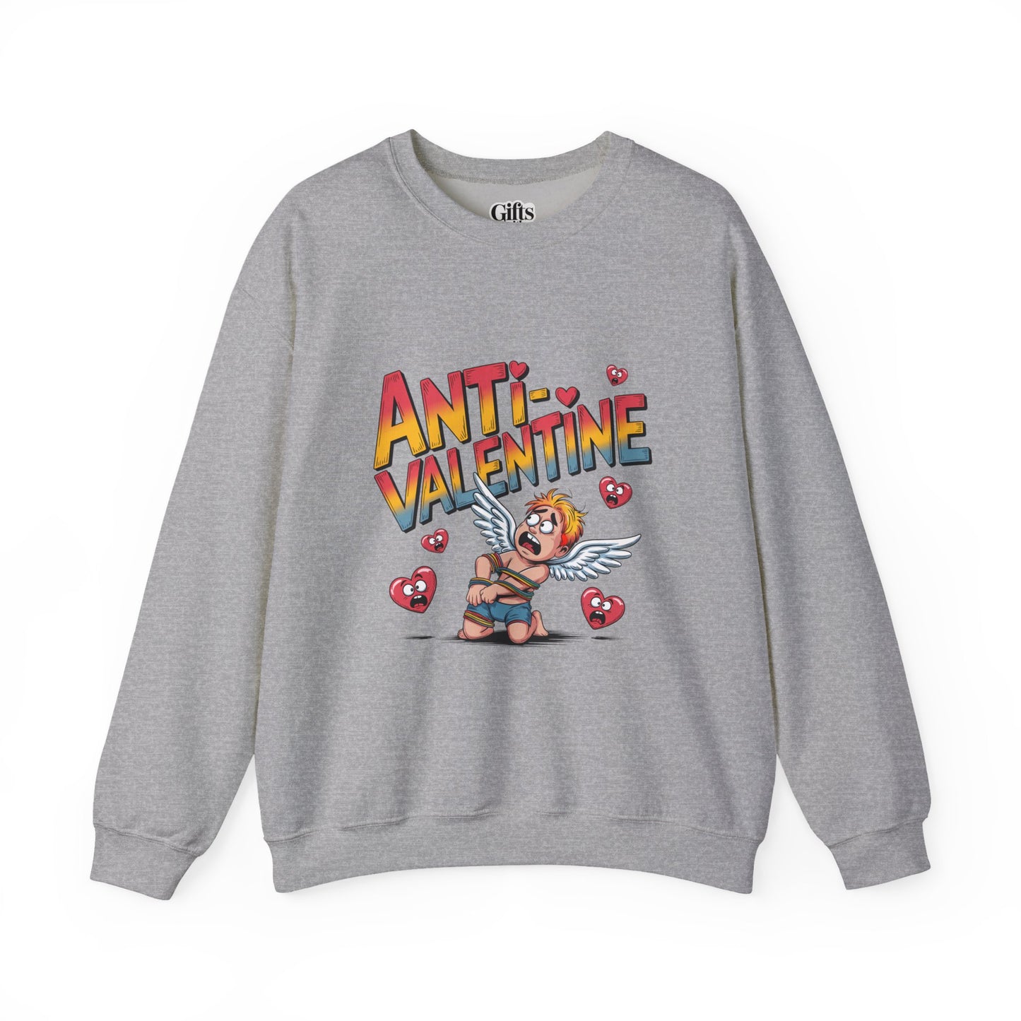Anti-Valentine Sweatshirt — Funny Cupid Reject Graphic Crewneck