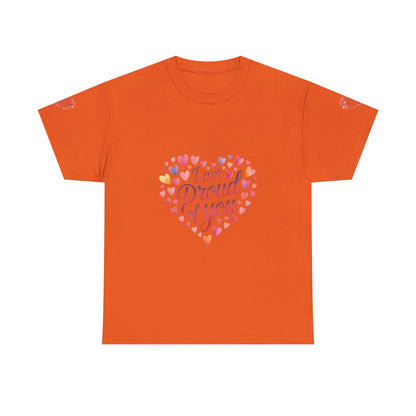 Proud of You Heart T‑Shirt with embroidery