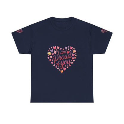 Proud of You Heart T‑Shirt with embroidery