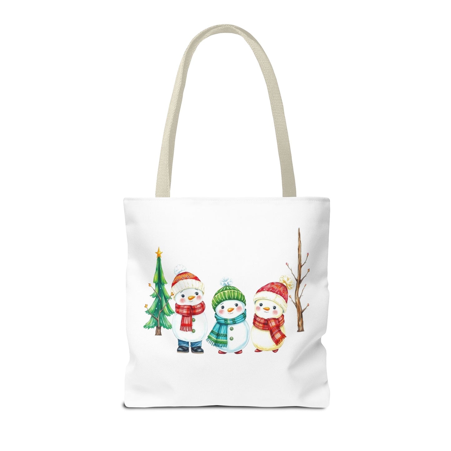 Christmas Snowman Tote Bag — Cute Holiday Winter Market Tote