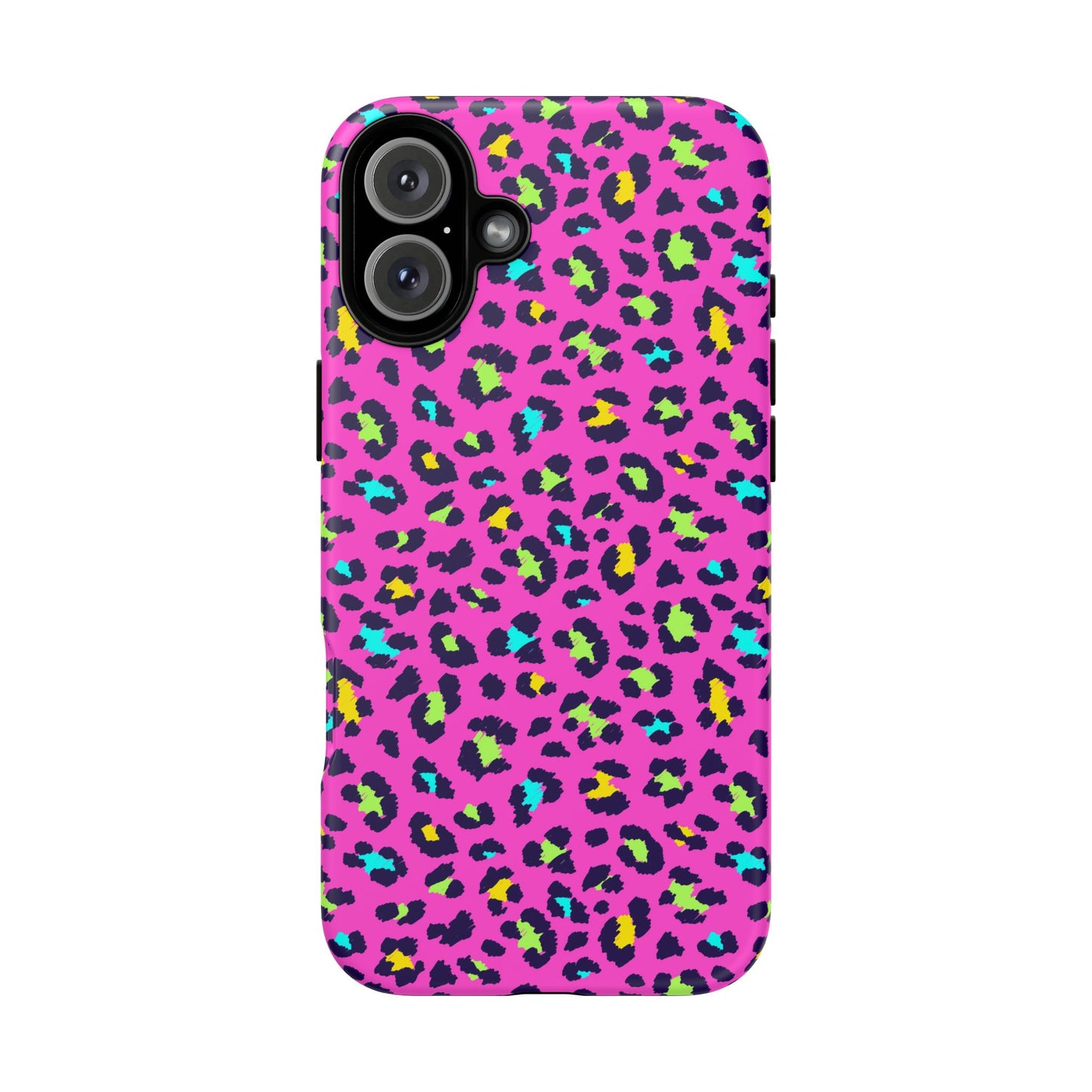 iPhone Pink Neon Leopard Phone Case — Bold Protective iPhone Cover