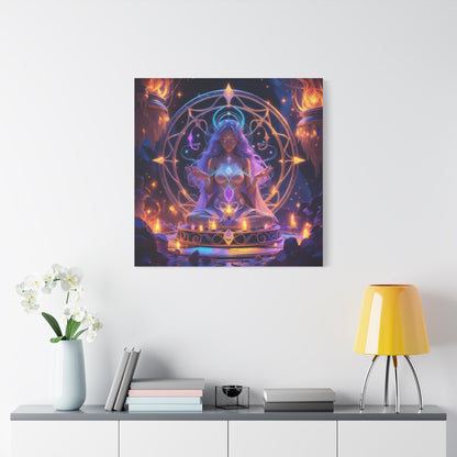 Mystic Meditation Canvas Print — Spiritual Goddess Wall Art