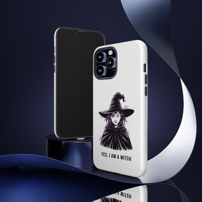 iPhone Yes, I Am a Witch Phone Case — Gothic Witch Illustration Protective Cover