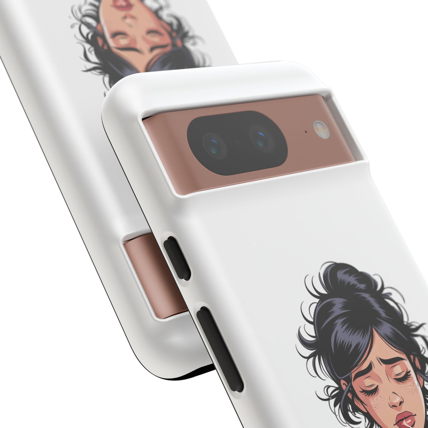 Google-Handyhülle – „Erstmal Kaffee, bitte“: Niedliches Design für eine verschlafene Frau am Morgen