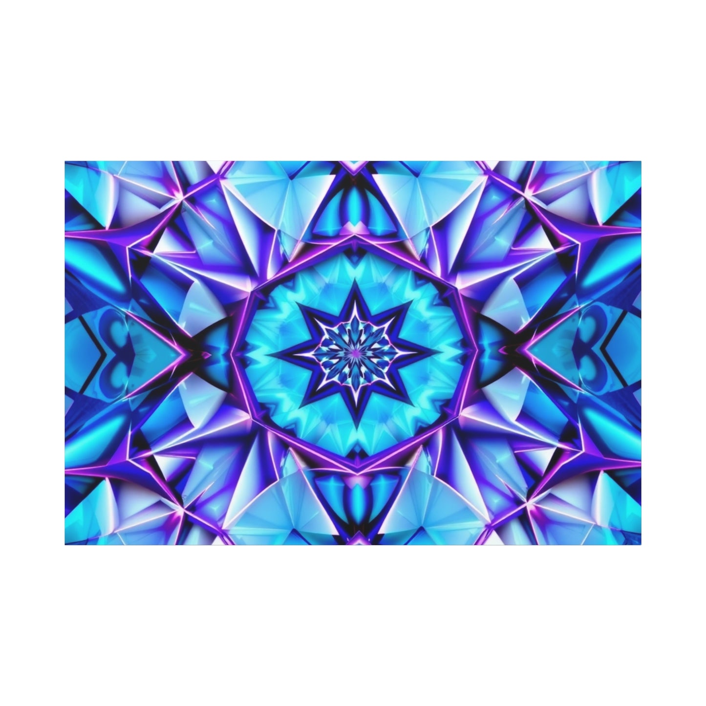 Blue Kaleidoscope Matte Canvas Wall Art – Stretched 1.25"