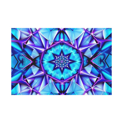 Blue Kaleidoscope Matte Canvas Wall Art – Stretched 1.25"