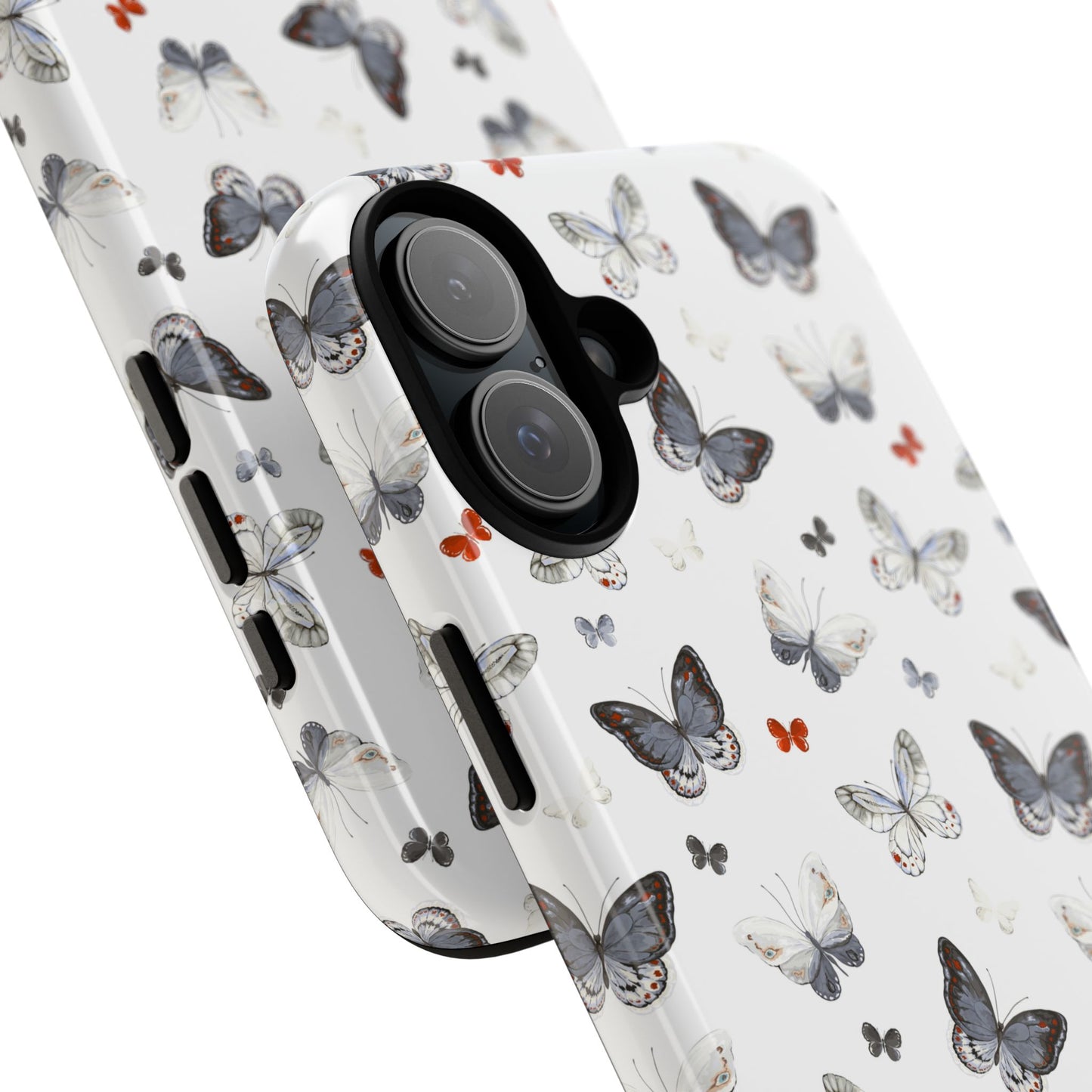 iPhone Butterfly Pattern Tough Phone Case — Protective Floral-Inspired iPhone Case