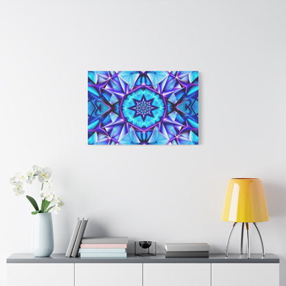Blue Kaleidoscope Matte Canvas Wall Art – Stretched 1.25"