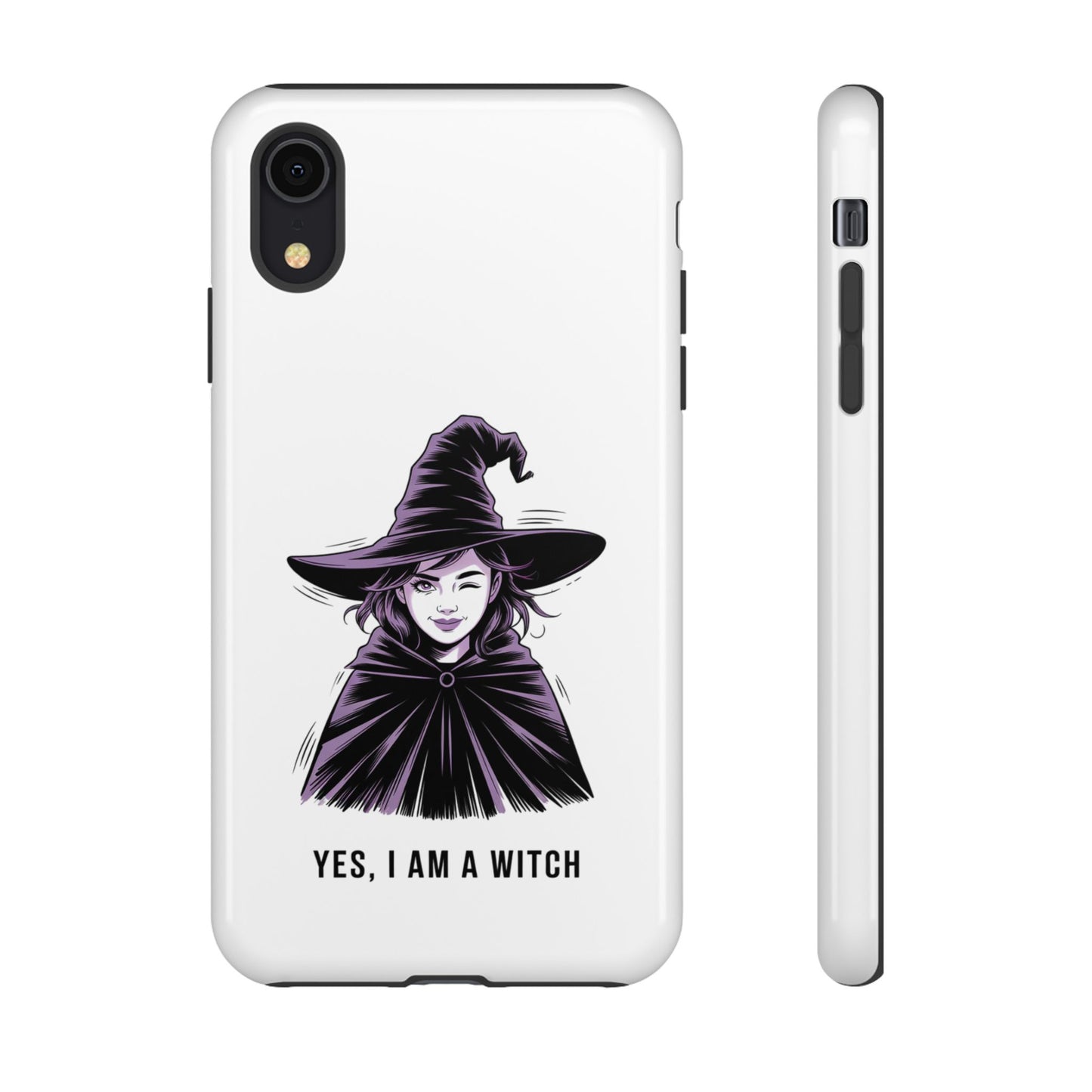 iPhone Yes, I Am a Witch Phone Case — Gothic Witch Illustration Protective Cover