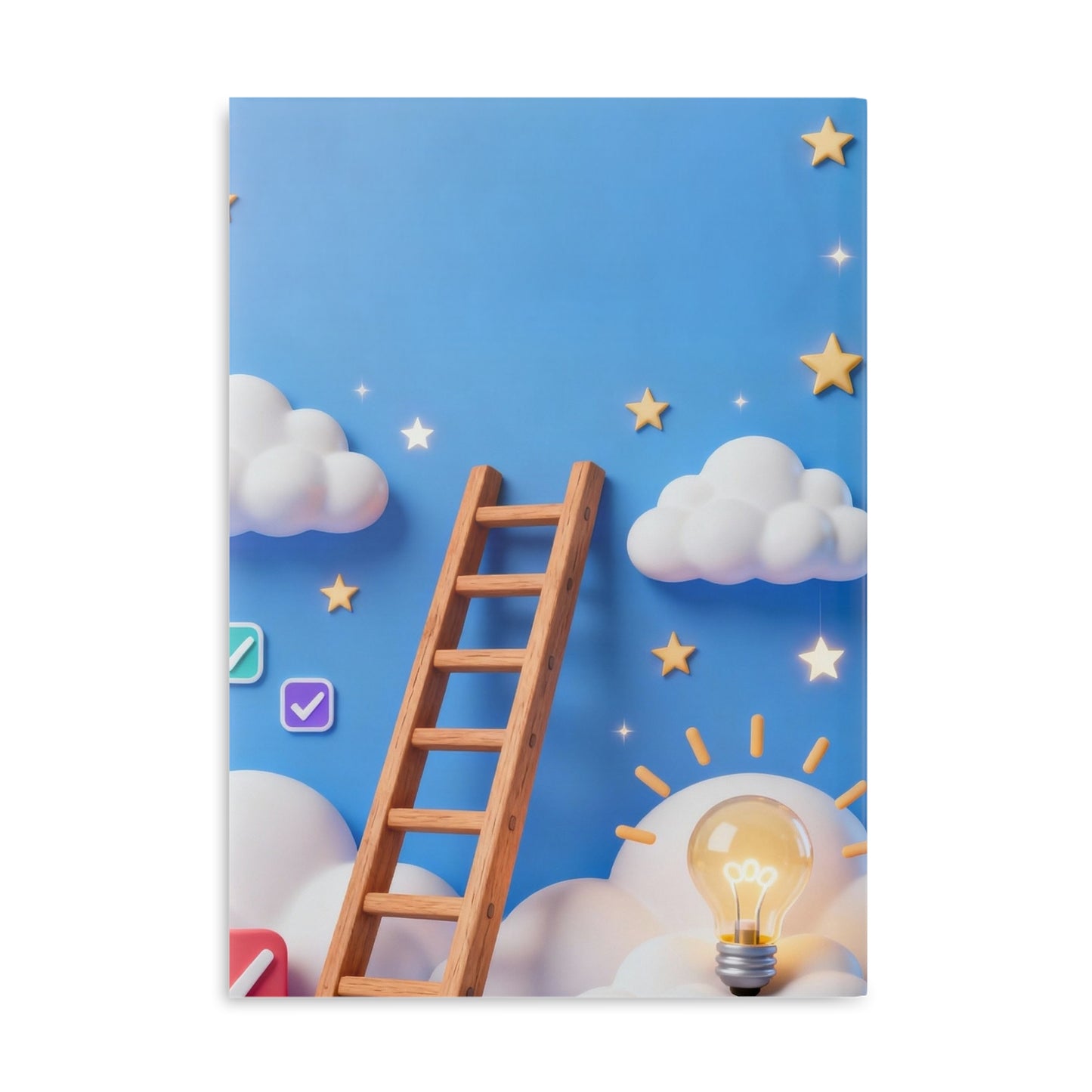 2026 Goals Hardcover Notebook — "This year I will realize all my dreams" Puffy Cover Journal