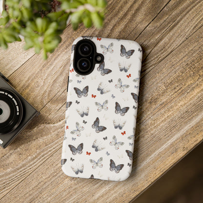 iPhone Butterfly Pattern Tough Phone Case — Protective Floral-Inspired iPhone Case
