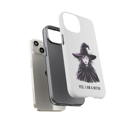iPhone Yes, I Am a Witch Phone Case — Gothic Witch Illustration Protective Cover