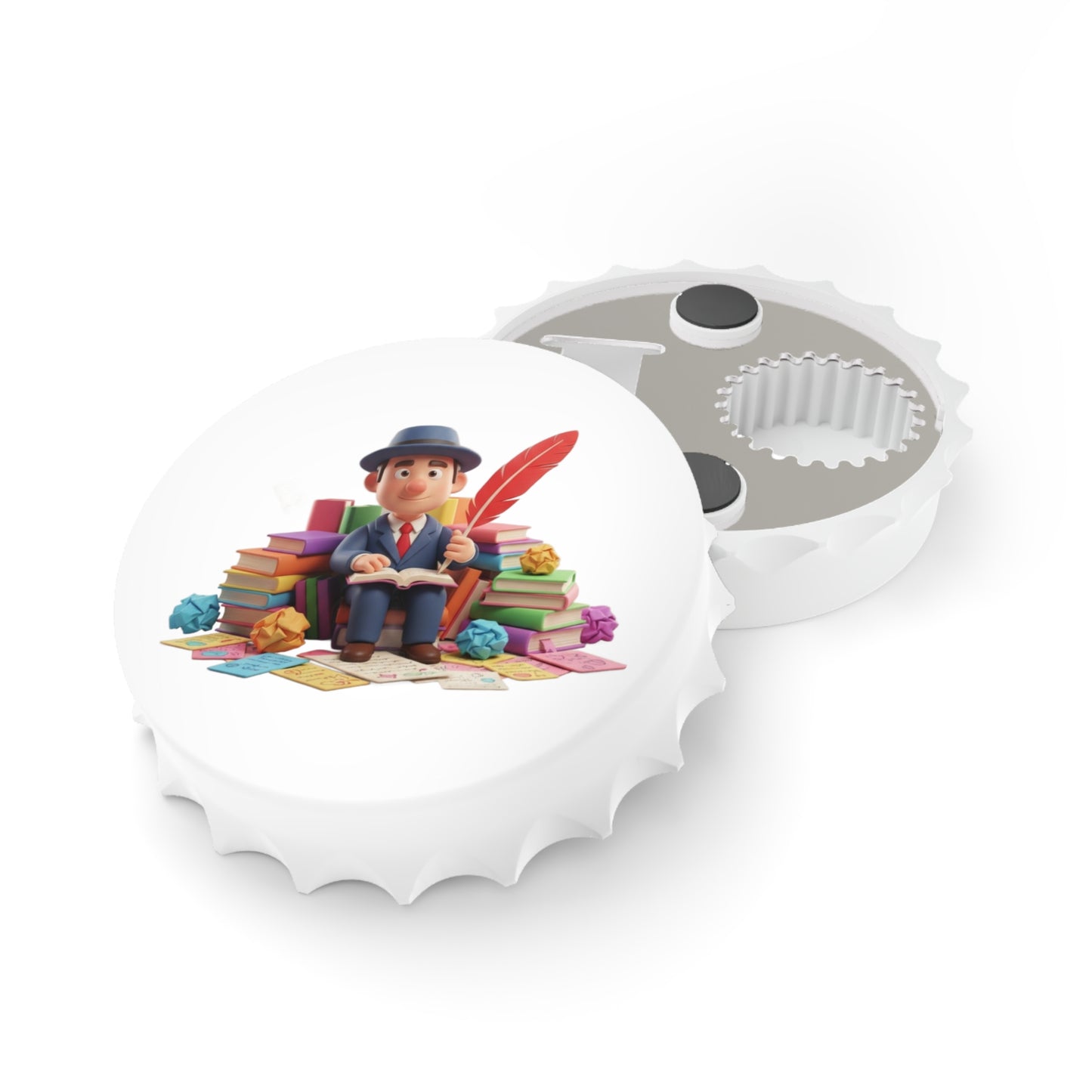 Literarischer Flaschenöffner – Federkiel-Design für Bücherliebhaber