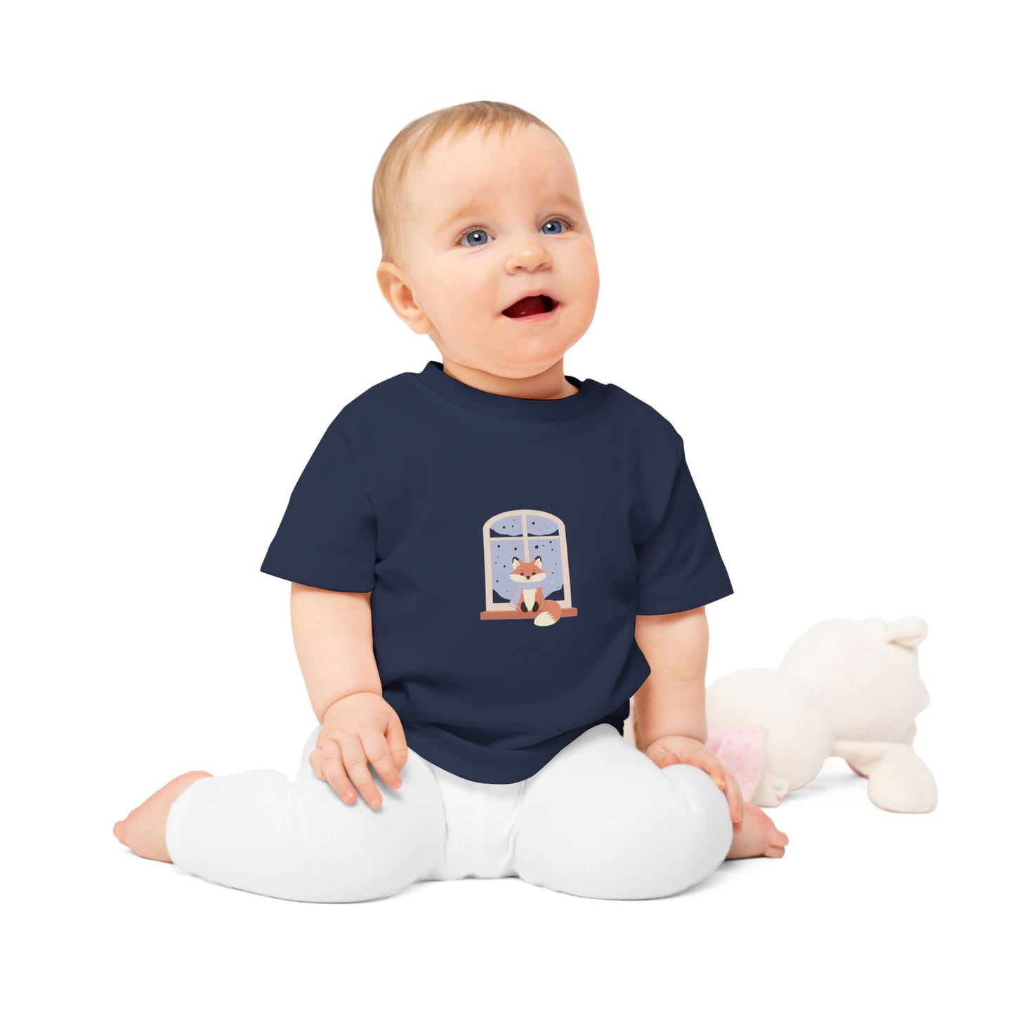 Baby T-Shirt — Cozy Fox at Night Graphic Tee