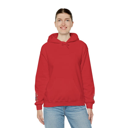 Hoodie – Pullover mit verspielter Illustration von Mutter und Kindern: „Super Mama“