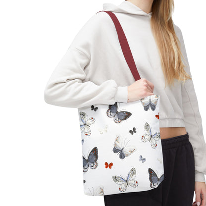 Butterfly Pattern Tote Bag — Lightweight Floral Tote for Everyday Use