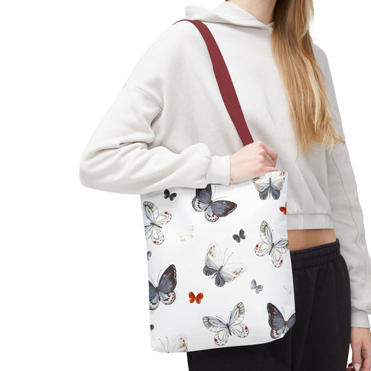 Butterfly Pattern Tote Bag — Lightweight Floral Tote for Everyday Use