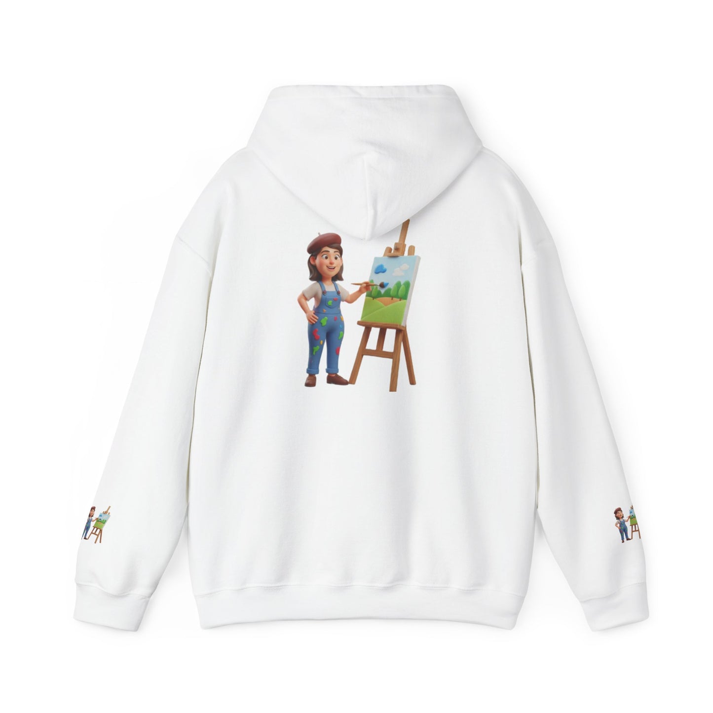 Artist Painting Hoodie — Cute Painter Illustration Pullover