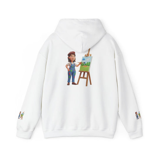 Artist Painting Hoodie — Cute Painter Illustration Pullover