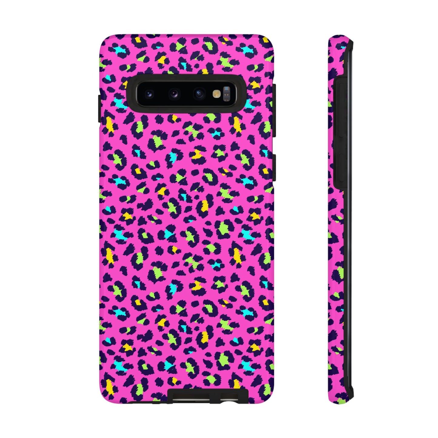 Samsung Handyhülle – Robuste Schutzhülle in leuchtendem Pink mit Leopardenmuster