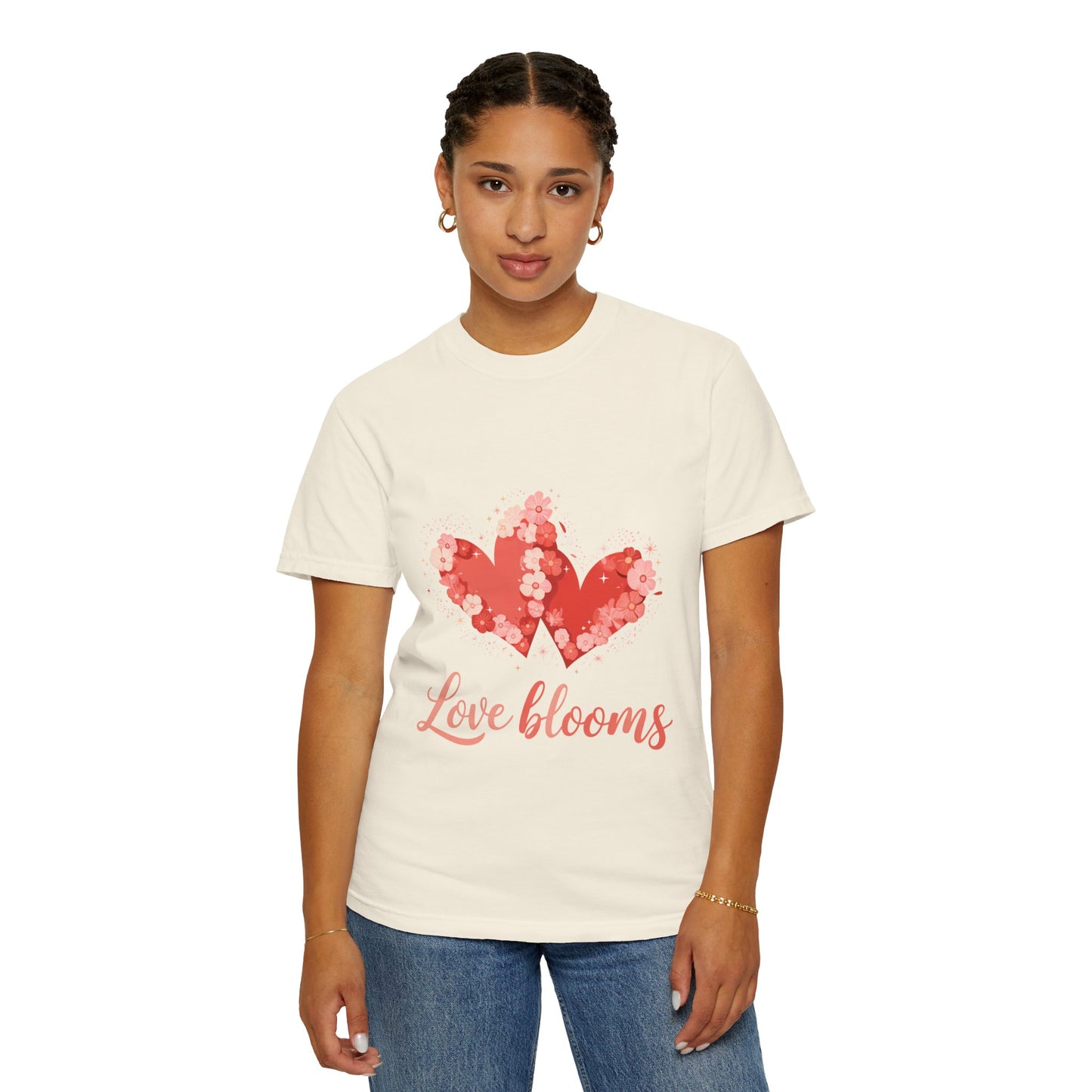Love Blooms T-Shirt — Floral Heart Graphic Tee for Valentine’s Day