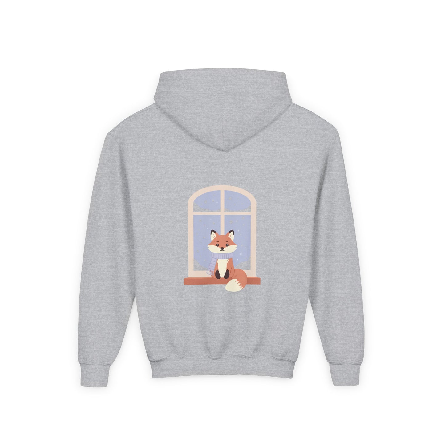 Kids Fox Hoodie - Cozy Winter Window Design