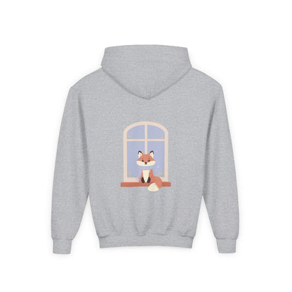 Kids Fox Hoodie - Cozy Winter Window Design