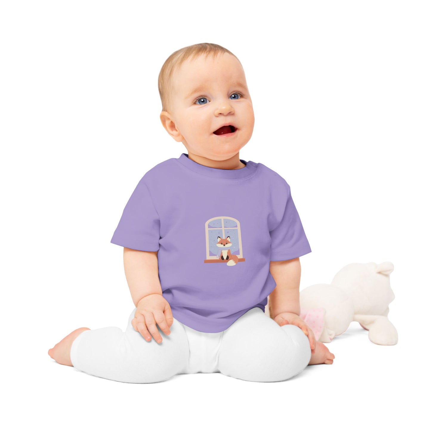 Baby T-Shirt — Cozy Fox at Night Graphic Tee