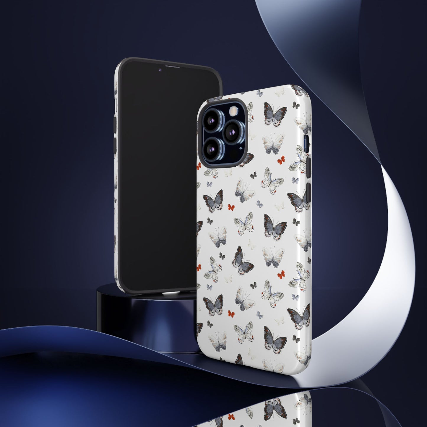 iPhone Butterfly Pattern Tough Phone Case — Protective Floral-Inspired iPhone Case