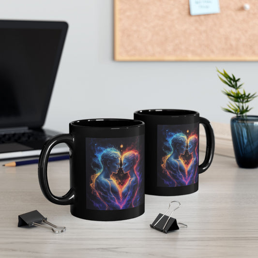 Cosmic Lovers Mug — Neon Nebula Couple Coffee Cup (11oz/15oz)