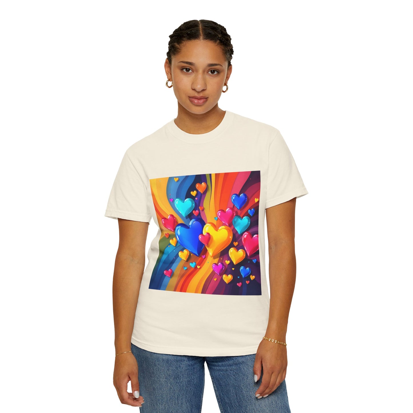 Colorful Heart Rainbow T‑Shirt