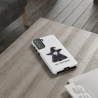Funda para Samsung — «Sí, soy una bruja» con ilustración de bruja