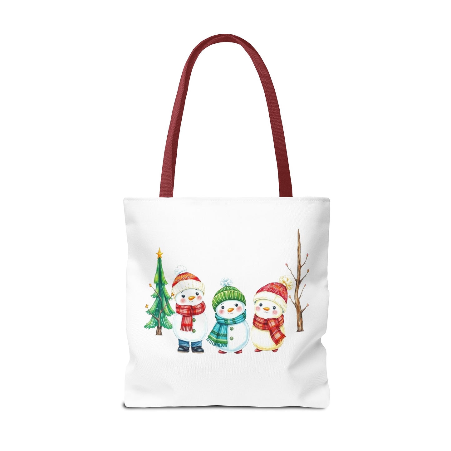 Christmas Snowman Tote Bag — Cute Holiday Winter Market Tote