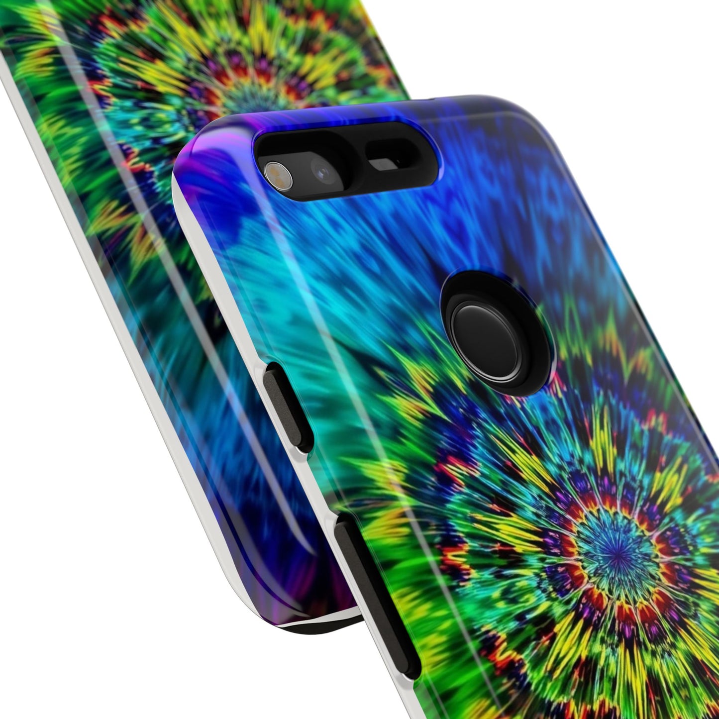 Funda para teléfono Google Psychedelic Tie-Dye Mandala: protección resistente y vibrante