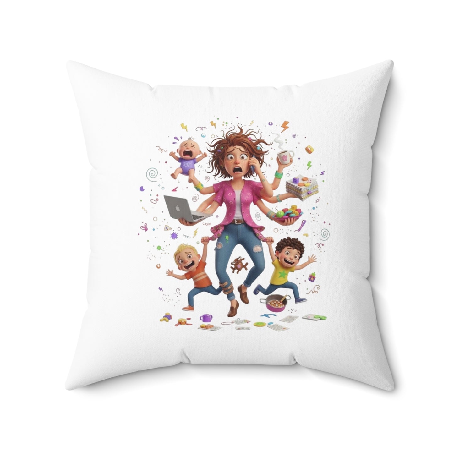 Cojín decorativo "Mamá ocupada y caótica" — Funny Mom Life