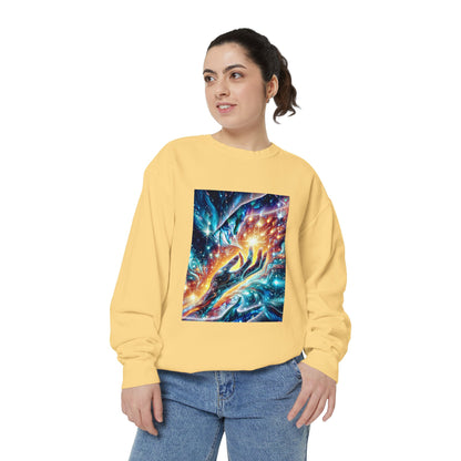 Galaxy Touch Sweatshirt — Cosmic Hands Astral Art Crewneck