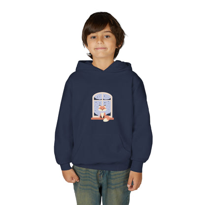 Kids Fox Hoodie - Cozy Winter Window Design