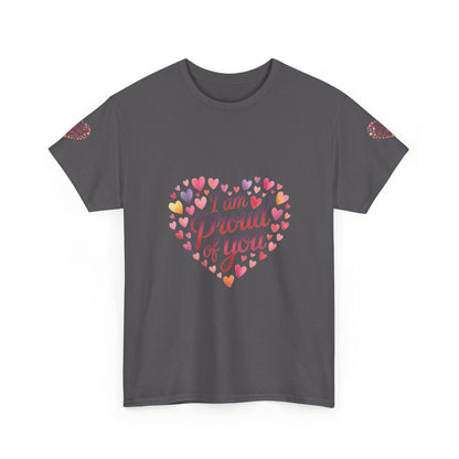 Proud of You Heart T‑Shirt with embroidery