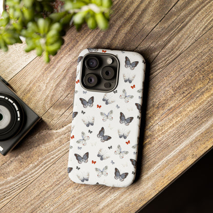 iPhone Butterfly Pattern Tough Phone Case — Protective Floral-Inspired iPhone Case