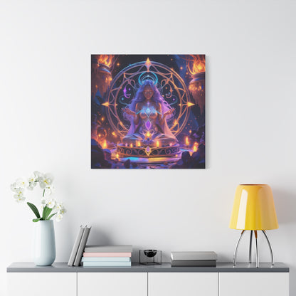 Mystic Meditation Canvas Print — Spiritual Goddess Wall Art