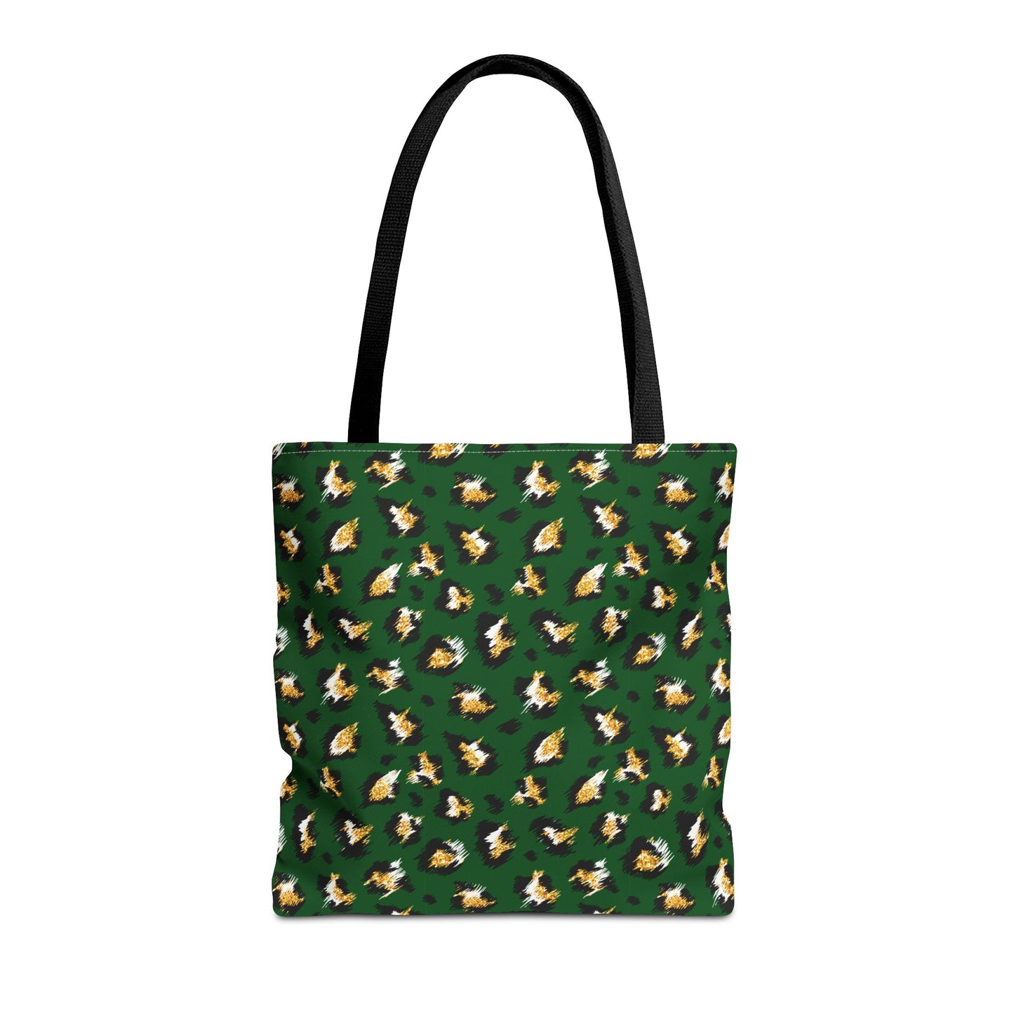 Green Leopard Print Tote Bag – Patterned All-Over-Print Shopper