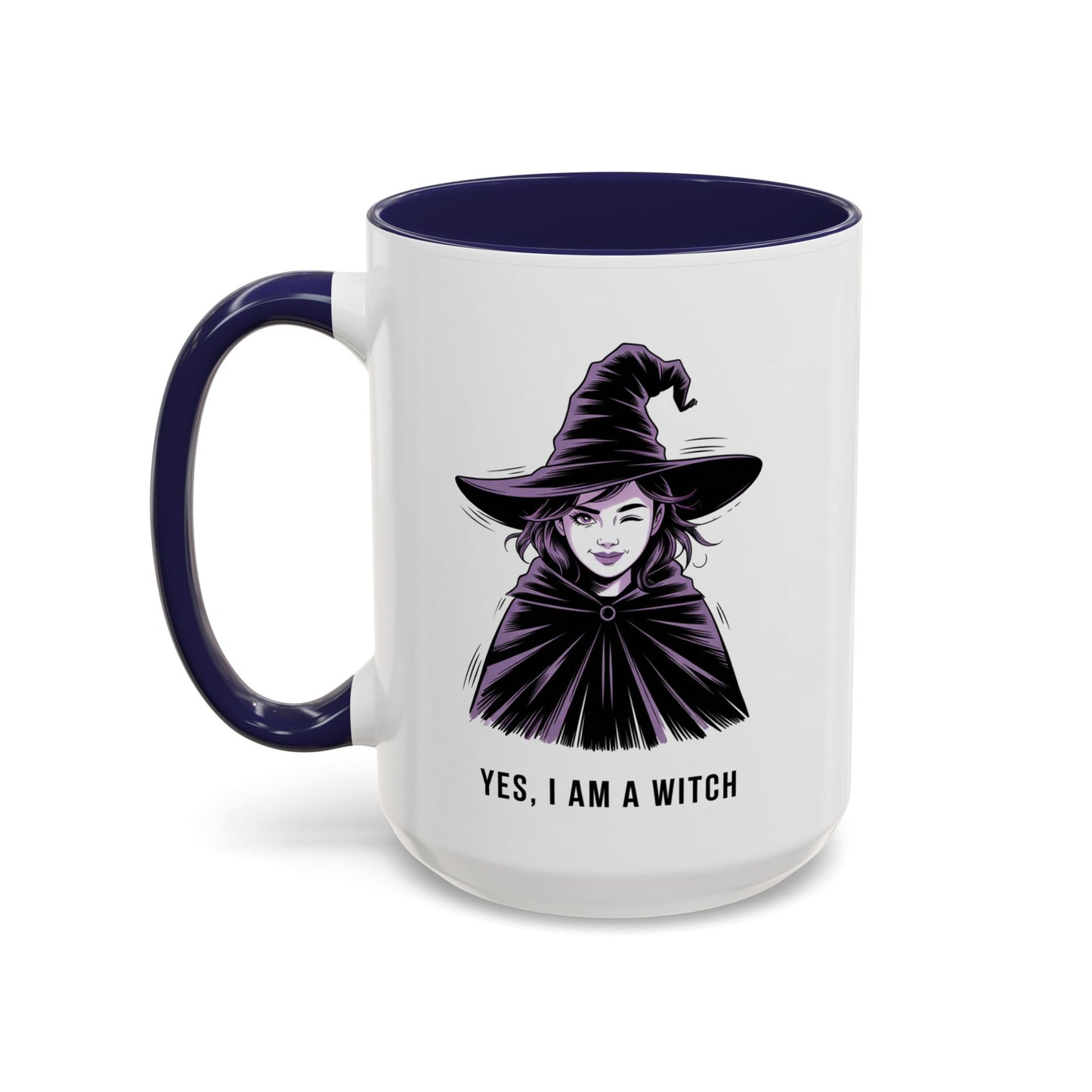 Witch Coffee Mug - "Yes, I Am a Witch" Accent Mug (11/15 oz)