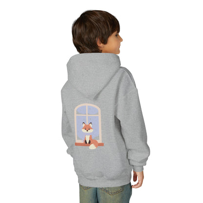 Kids Fox Hoodie - Cozy Winter Window Design