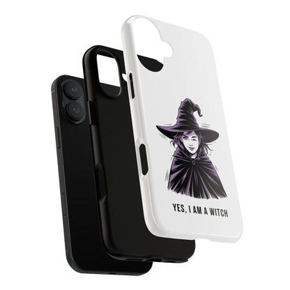iPhone Yes, I Am a Witch Phone Case — Gothic Witch Illustration Protective Cover