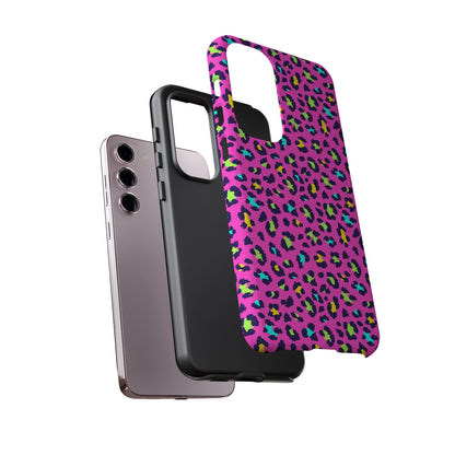 Samsung Handyhülle – Robuste Schutzhülle in leuchtendem Pink mit Leopardenmuster