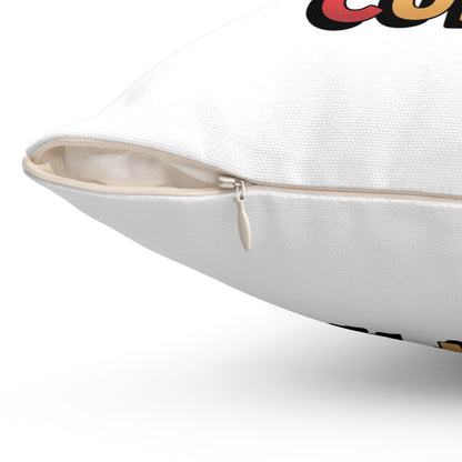 Burnout Cupid Throw Pillow — Cute Tired Cupid Decorative Pillow with 'Burnout Cupid' Text