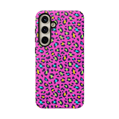 Samsung Handyhülle – Robuste Schutzhülle in leuchtendem Pink mit Leopardenmuster